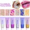 Clear White Body Glitter,Mardi Gras Face Glitter Makeup for Kids Women